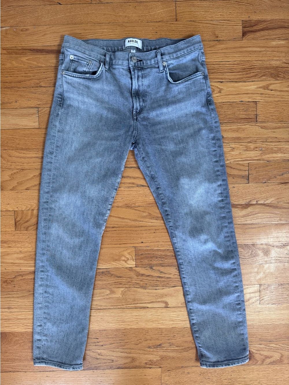 AGOLDE High Waist Ankle Jean Washed Grey Women’s 29 Premium Denim